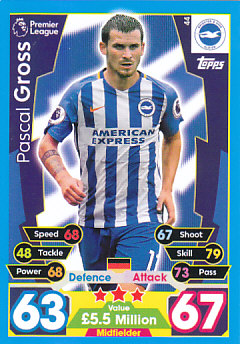 Pascal Gross Brighton & Hove Albion 2017/18 Topps Match Attax #44